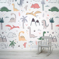 Gallines children's dinosaur wallpaper mural