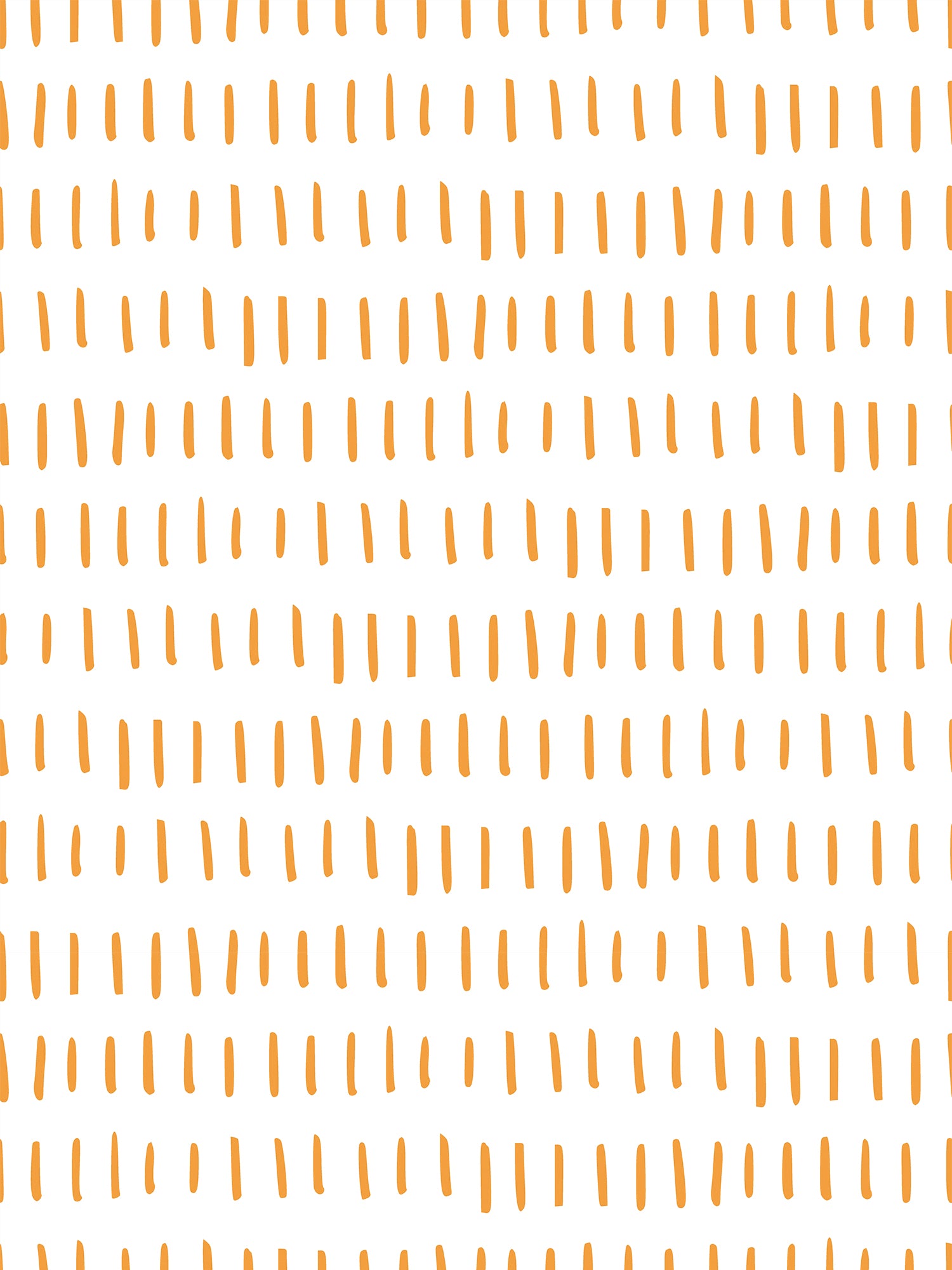 Lameller Tangerine - Orange & White Vertical Lines Scandi Wallpaper