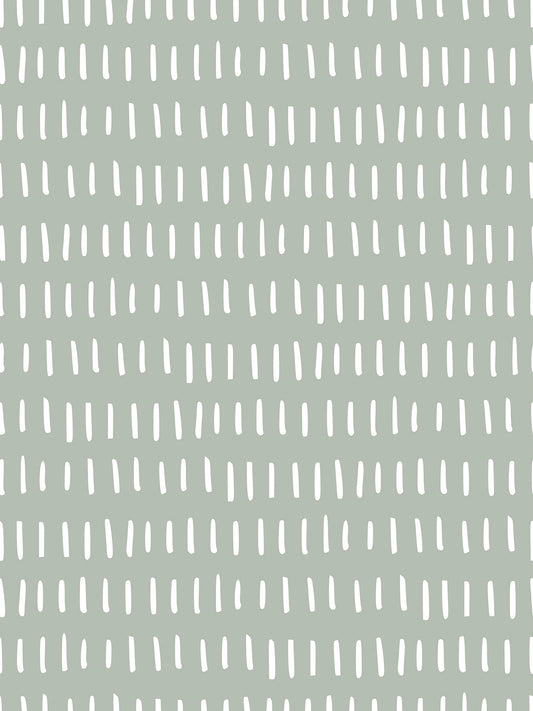 Lameller Sage & White Vertical Lines Scandi Wallpaper Artwork by WallpaperMural
