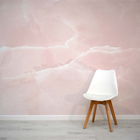 Pink-marble-effect-wallpaper mural by WallpaperMural.com