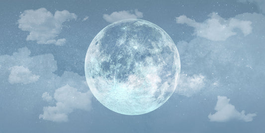 Lupin Bleu Kid's Blue Moon in Space Wallpaper Mural Full Artwork