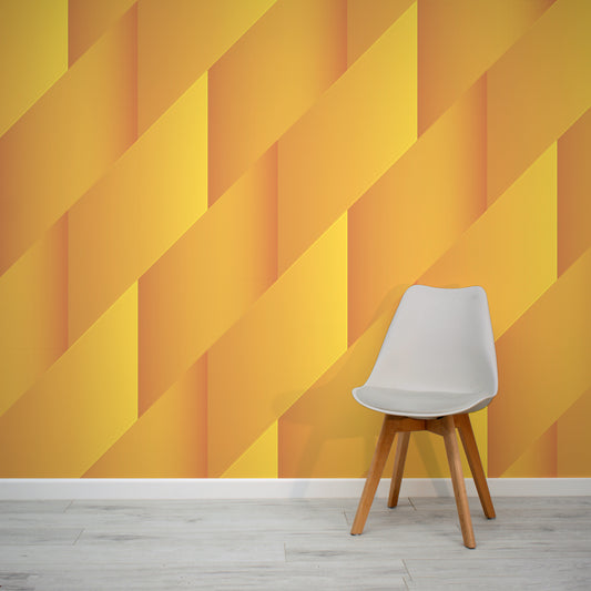 Mais - Mural con Motivo de Rombos Amarillos 3D