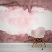 New York Pink wallpaper mural with a pink chair  | WallpaperMural.com