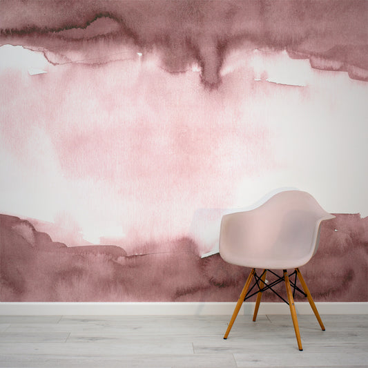 Watercolour Pink Wallpaper Mural - Abstract Wallpapers - Wall Murals