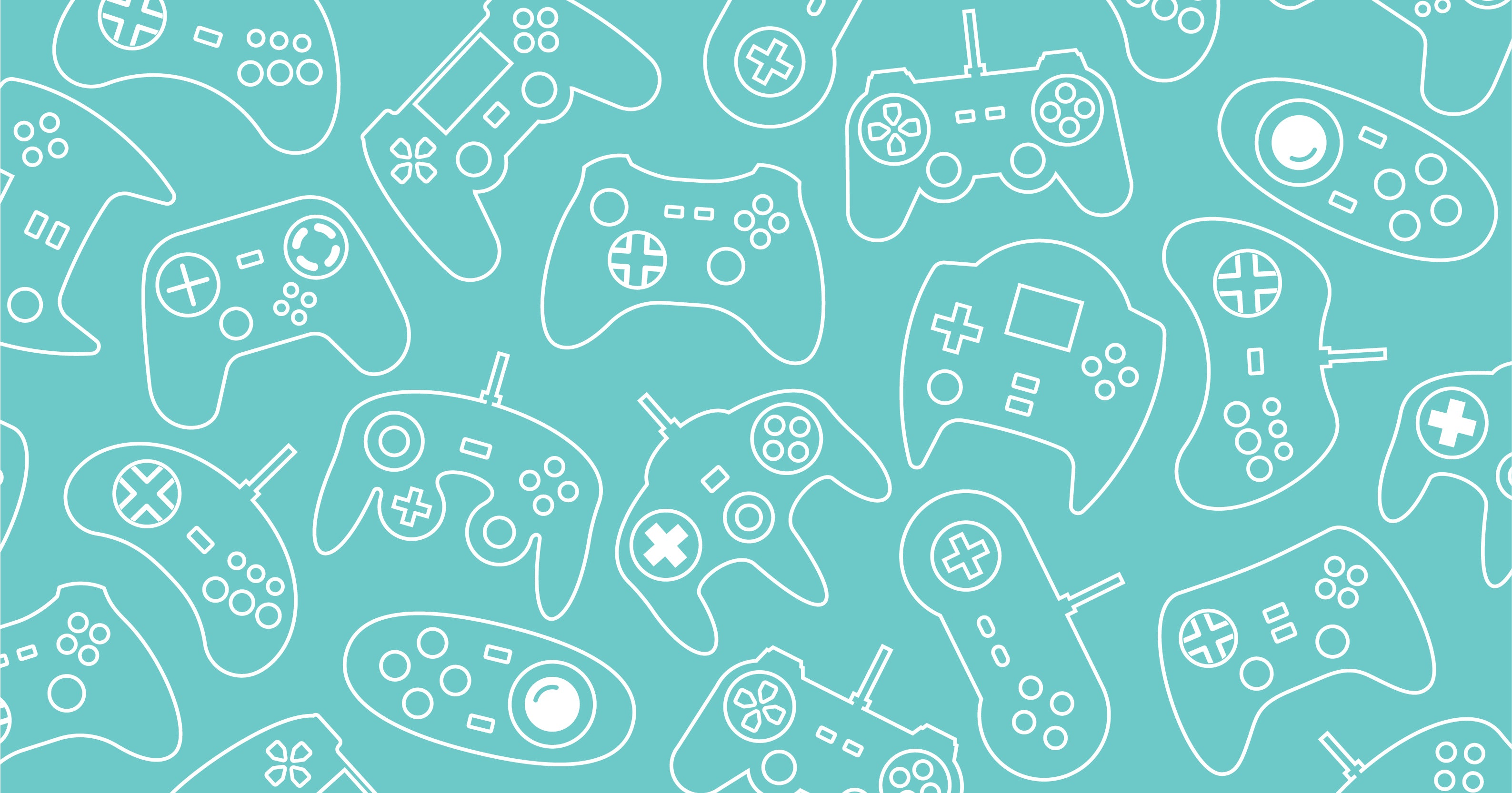 Peripherals – Retro Gaming Console Controllers Kindertapeten-Wandbild