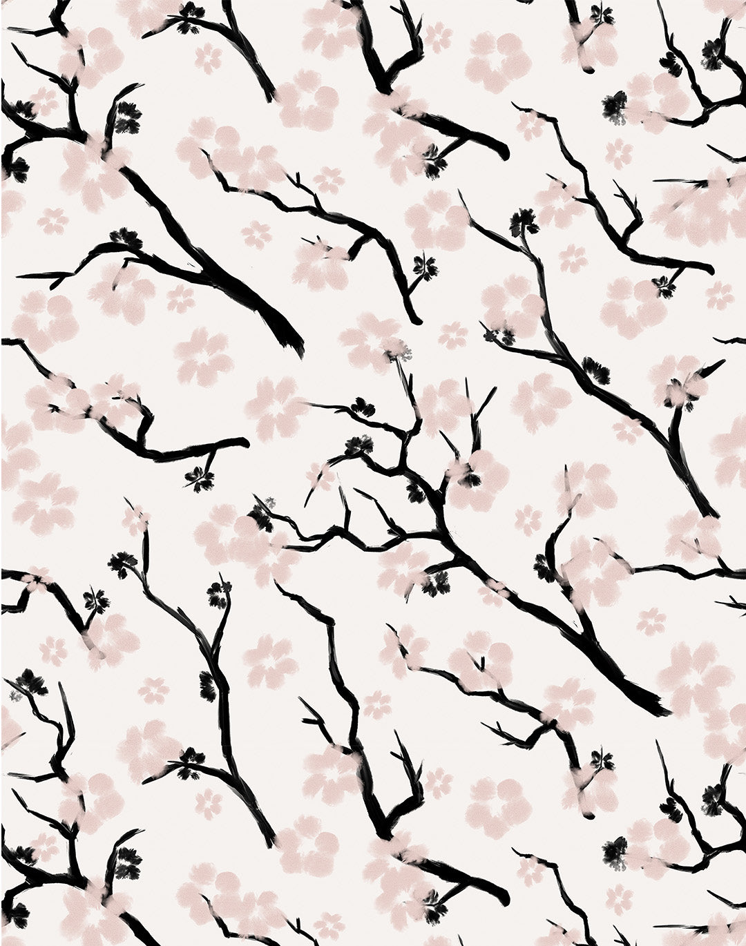 Sakura - Cherry Blossom Patterned Wallpaper
