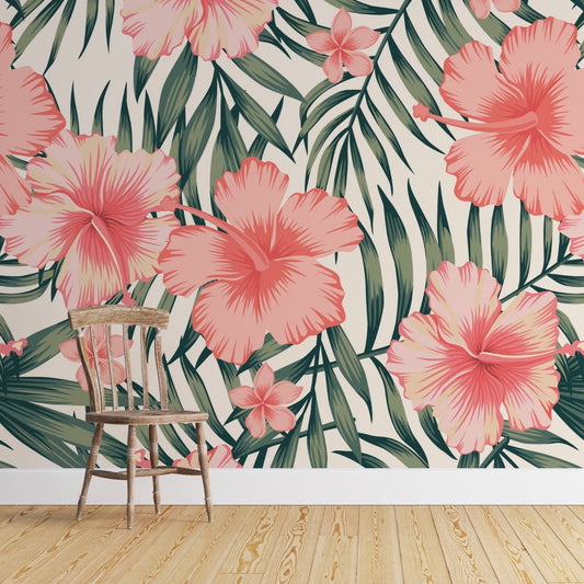 Sila wallpaper mural with a ol wooden chair in front | WallpaperMural.com