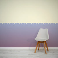 Scallops Stormy Wallpaper Mural with Grey Chair