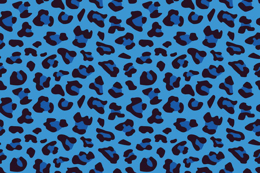 blue leopard print wallpaper